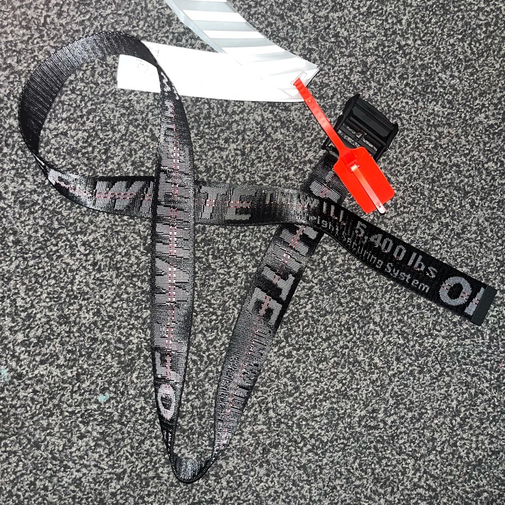 Off-White Black and Red Industrial Belt